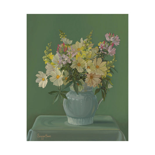 Bouquet in Jade Vase - Fine Art Print